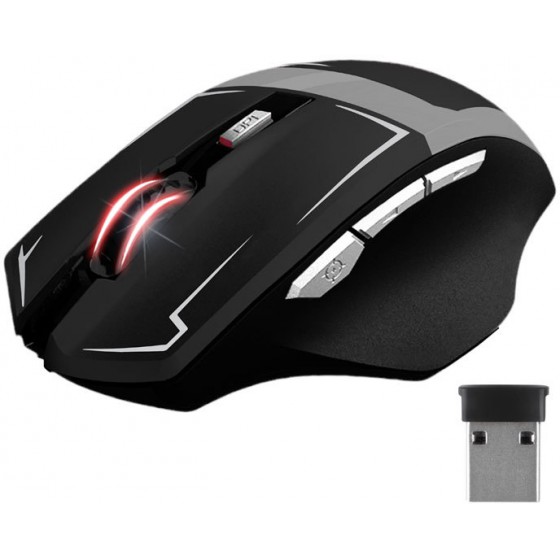 NOD GW-MSE-3R WIRELESS GAMING MOUSE BLACK WITH RED LED