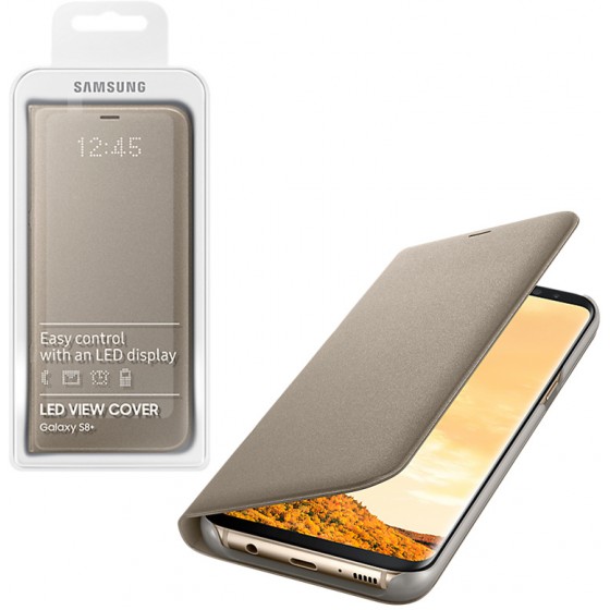 ���� SAMSUNG S8+ G955 EF-NG955PFEGWW LED VIEW COVER GOLD OR