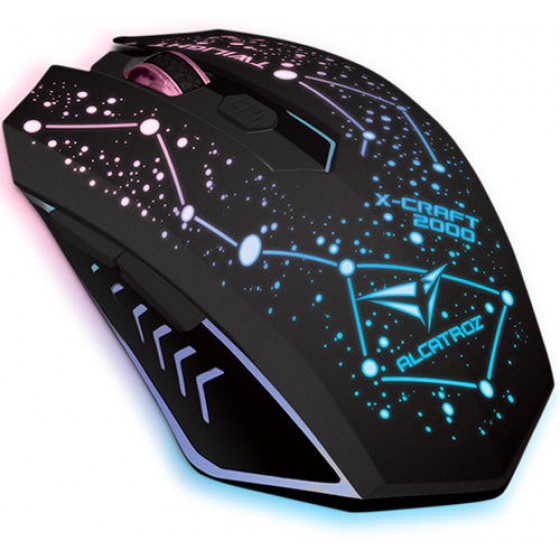 ALCATROZ XCRAFT 7COLOUR WIRELESS LIBAT MOUSE TWILIGHT2000