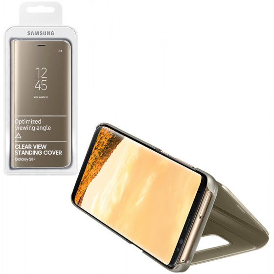 ���� SAMSUNG S8+ G955 EF-ZG955CFEGWW CLEAR VIEW STANDING GOLD