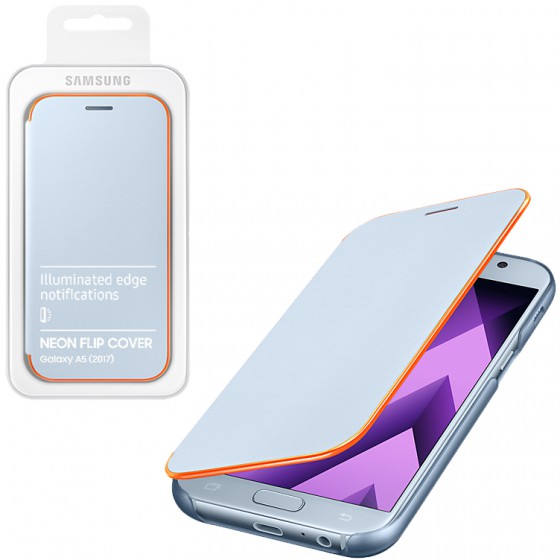 ���� SAMSUNG GALAXY A5 2017 A520 NEON FLIP COVER BLUE OR