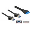 DELOCK ������� USB 3.0 19 PIN HEADER (F) �� 2X USB 3.0 TYPE-A (F), 80CM