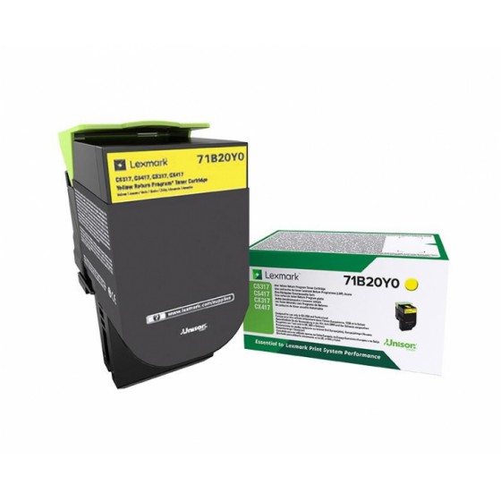 LEXMARK TONER CS/CX317/417 YELLOW 71B20Y0