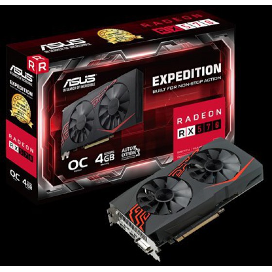 ASUS VGA EX-RX570-O4G, 4096MB, GDDR5 - (90YV0AI0-M0NA00)