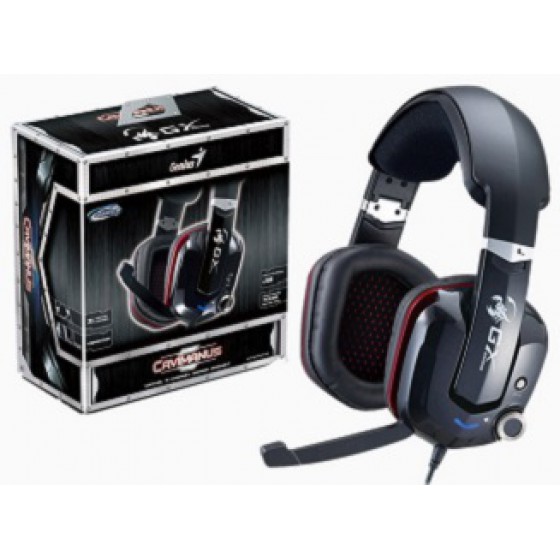 GENIUS HEADSET CAVIMANUS HS-G700V, WITH MICROPHONE, USB, GAMING, BLACK