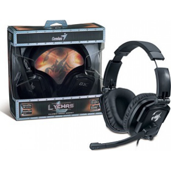 GENIUS HEADSET LYCHAS HS-G550, WITH MICROPHONE, GAMING, BLACK