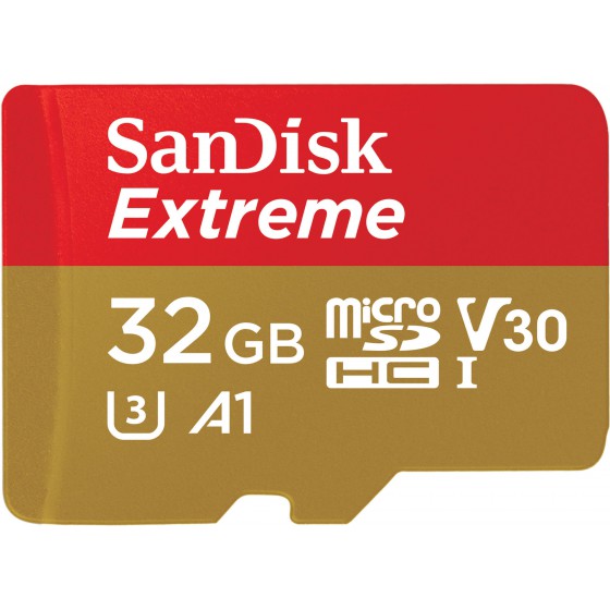 SANDISK EXTREME MICROSD 32GB 100MB/S V30 UHS-I U3 A1 - (SDSQXAF-032G-GN6MA)