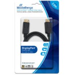 ������� MEDIARANGE DISPLAYPORT CONNECTION CABLE, GOLD-PLATED CONTRACTS, 2.0M, BLACK - (MRCS159)
