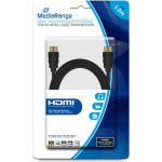 ������� MEDIARANGE HDMI/HDMI HIGH SPEED CONNECTION WITH ETHERNET 3.0M BLACK - (MRCS157)