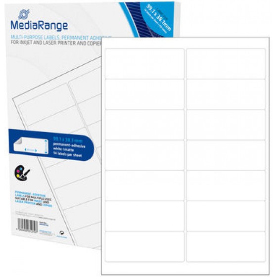 MEDIARANGE �������� ������� ������ 99.1X38.1MM. ������ (700 PACK) - (MRINK146)