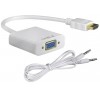 POWERTECH ���������� ��� HDMI �� VGA, �� AUDIO JACK, WHITE, 0.20M - (CAB-H072)