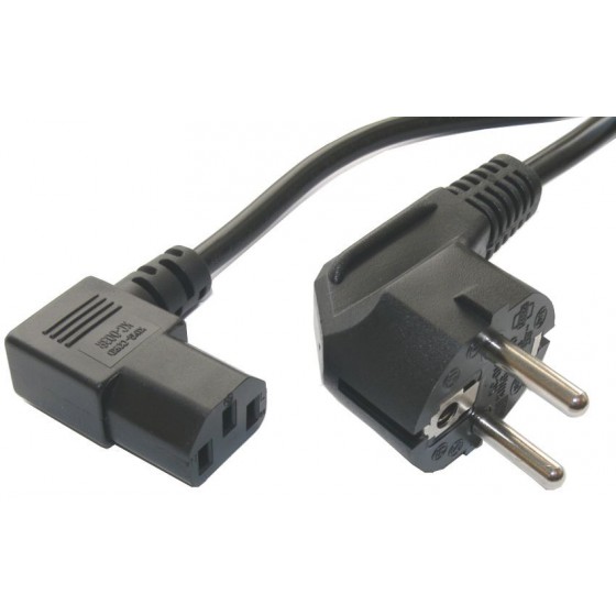 POWERTECH ������� ����������� 90� ��� �/�, 3 PIN, 1.5M, CCS, BLACK