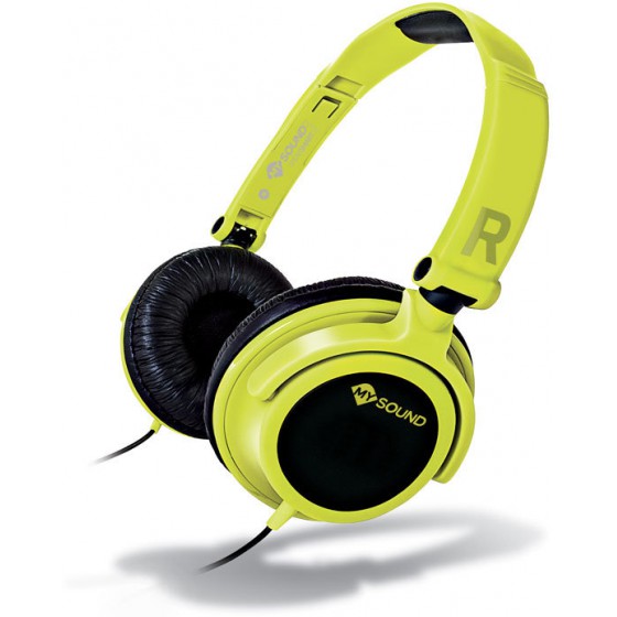 MELICONI 497435 MYSOUND SPEAK SMART FLUO GIALLO-NERO ON-EAR STEREO HEADSET