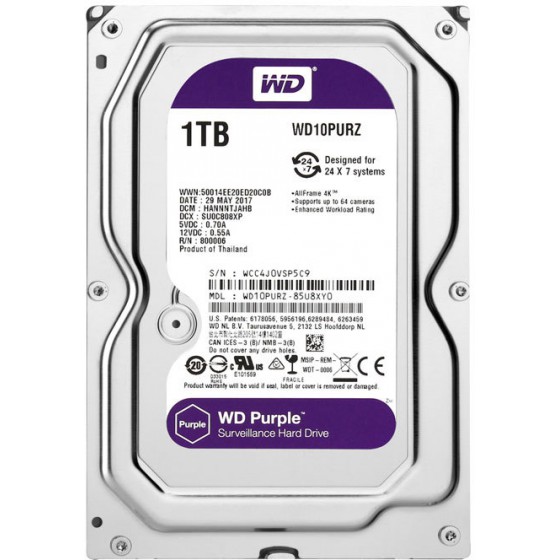 WESTERN DIGITAL PURPLE 1TB - (WD10PURZ)