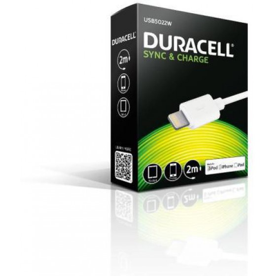 ������� �������� USB DURACELL MFI LIGHTNING 2M �����