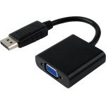 POWERTECH ����������� DISPLAY PORT 20PIN �� VGA 15PIN, 0.20, BLACK - (CAB-DP022)