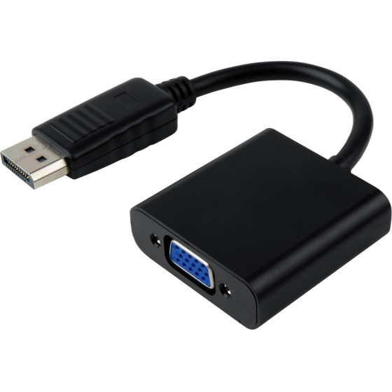 POWERTECH ����������� DISPLAY PORT 20PIN �� VGA 15PIN, 0.20, BLACK - (CAB-DP022)