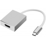 POWERTECH ����������� USB TYPE C 3.1V �� HDMI 19PIN, WHITE - (CAB-UC006)