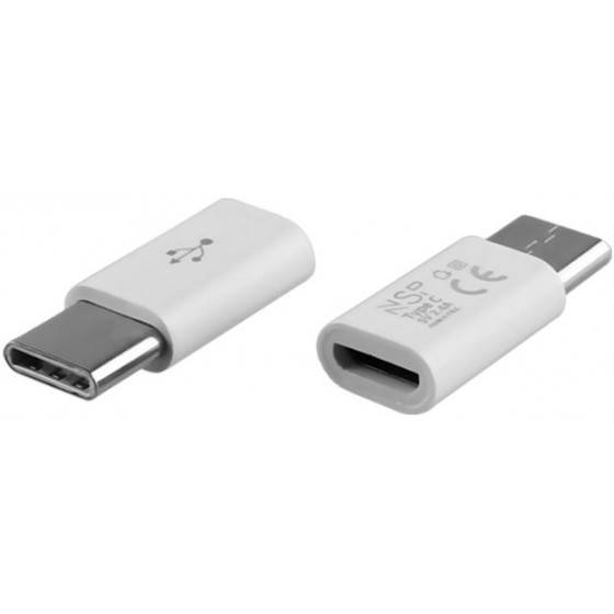 ����������� �������� (MICRO USB TO TYPE C) WHITE NSP