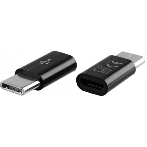 ����������� �������� (MICRO USB TO TYPE C) BLACK NSP