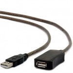 CABLEXPERT ACTIVE USB EXTENSION CABLE BLACK 5M UAE-01-5M - (8716309083560)