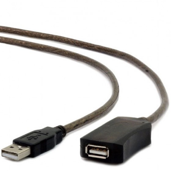 CABLEXPERT ACTIVE USB EXTENSION CABLE BLACK 5M UAE-01-5M - (8716309083560)