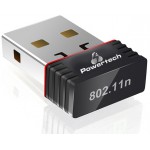 POWERTECH WIRELESS NANO USB NETWORK ADAPTER, 150MBPS, 2.4GHZ - (PT-425)