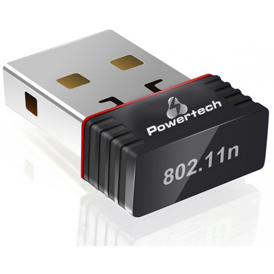 POWERTECH WIRELESS NANO USB NETWORK ADAPTER, 150MBPS, 2.4GHZ - (PT-425)