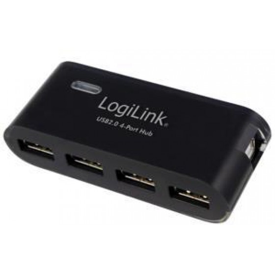 USB HUB LOGILINK UA0085 BLACK + PSU