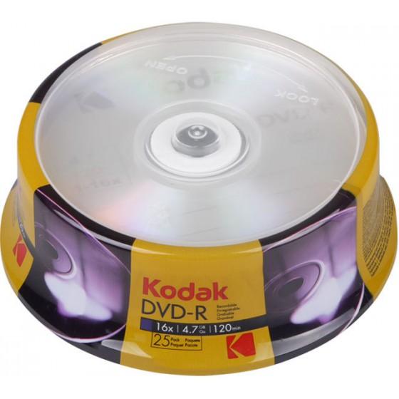 KODAK DVD-R 16X 4.7GB 25-PACK