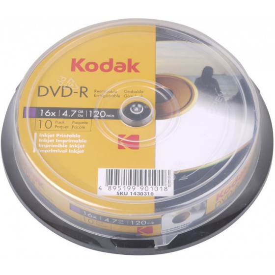 KODAK DVD-R PRINTABLE 16X 4.7GB 10-PACK