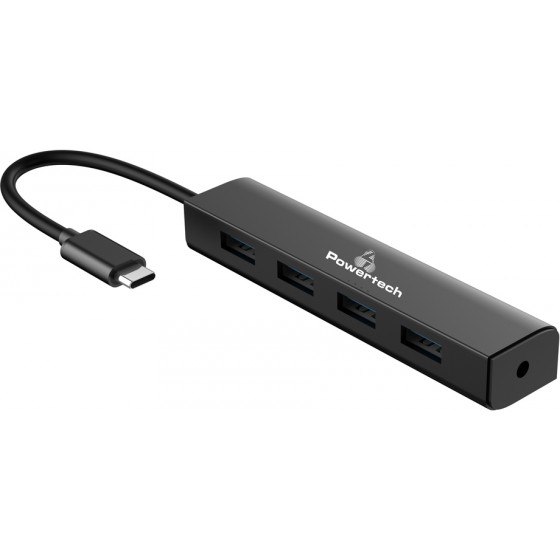 POWERTECH USB TYPE-C �� USB 3.0V HUB, 4 PORT, 15CM - (PT-496)