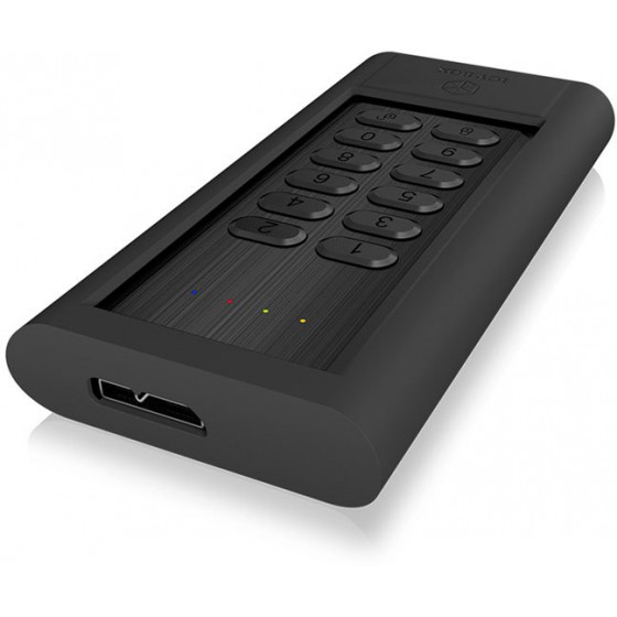 ICY BOX IB-189U3 ENCRYPTED EXTERNAL M2 SATA SSD CASE USB 3.0 SILICONE/60086