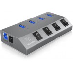 ICY BOX IB-HUB1405 USB 3.0 HUB CHARGER 4PORTS AND SWITCHES / 60153
