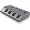 ICY BOX IB-HUB1405 USB 3.0 HUB CHARGER 4PORTS AND SWITCHES / 60153