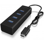 ICY BOX IB-HUB1409-C3 USB 3.0 TYPE C HUB 4PORTS TYPE A BLACK/60256