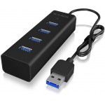 ICY BOX IB-HUB1409-U3 USB 3.0 HUB 4PORTS BLACK ALUMINIUM /60255