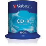 VERBATIM CD-R 80 EXTRA PROTECTION 700MB 52X CAKE BOX X100 (43411)