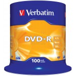 VERBATIM DVD-R 120 4.7GB 16X CAKE BOX X100 (43549)