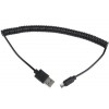 CABLEXPERT COILED MICRO-USB CABLE 1,8M BLACK - (CC-MUSB2C-AMBM-6)