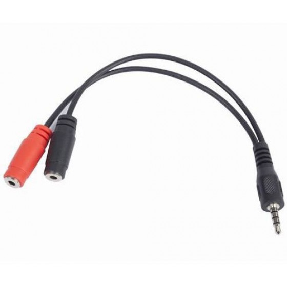 CABLEXPERT 3,5MM AUDIO + MICROPHONE ADAPTER CABLE 0,2M - (CCA-417)