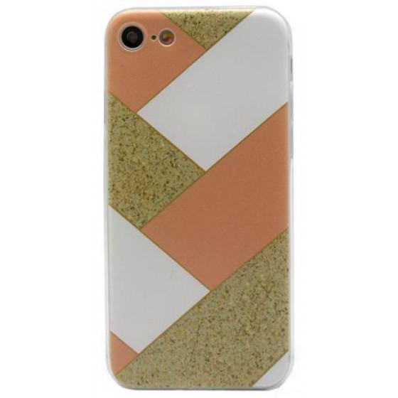 ���� TPU INOS APPLE IPHONE 7/ IPHONE 8 ART THEME GOLD & WHITE