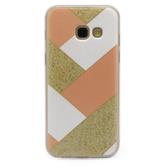 ���� TPU INOS SAMSUNG A320F GALAXY A3 (2017) ART THEME GOLD & WHITE