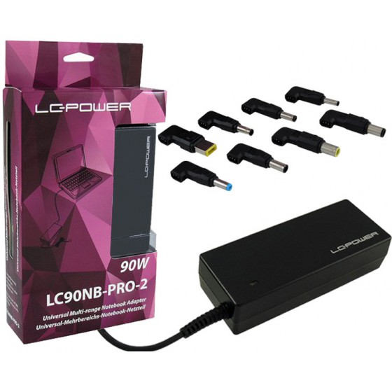 LC-POWER 90WATT UNIVERSAL MULTI-RANGE NOTEBOOK ADAPTER PRO SERIES - (4260070125751)