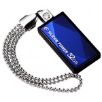 SILICON POWER USB FLASH DRIVE TOUCH 810, 32GB, USB 2.0, BLUE - (SP032GBUF2810V1B)