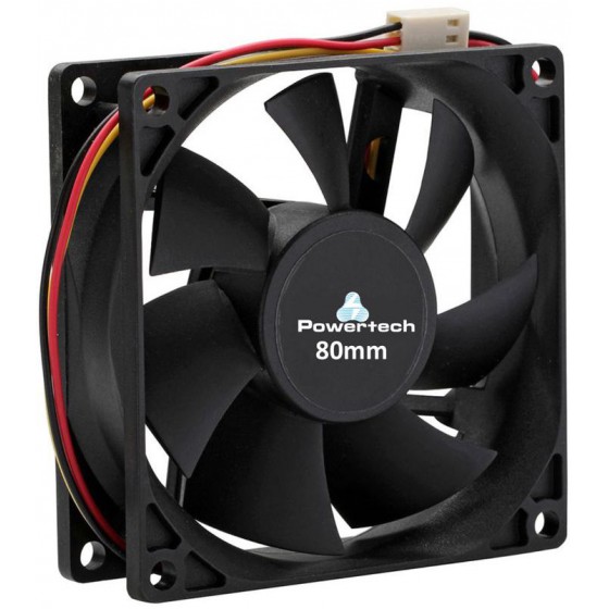 POWERTECH ����������� 80 X 80 X 25MM - �� 3PIN + 4�� ����� - (PT-155)