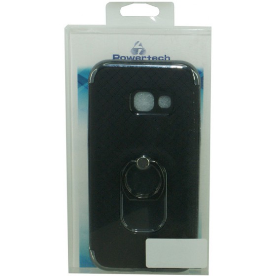 POWERTECH ���� CHROME RING SAMSUNG GALAXY A5 2017, CHROME EDGES, BLACK - (MOB-0216)