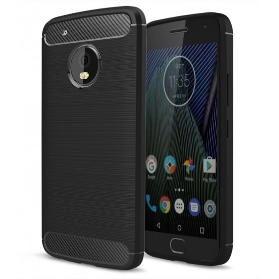 POWERTECH ���� CARBON FLEX ��� MOTOROLA MOTO G5 PLUS XT1685, BLACK