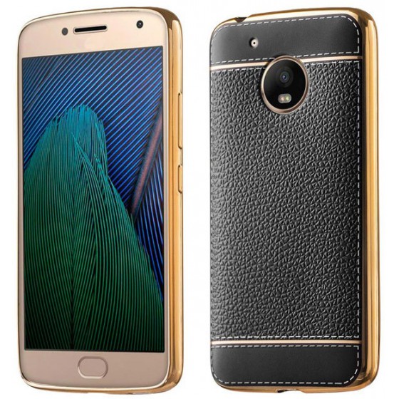 POWERTECH ���� LITCHI ��� LENOVO MOTO G5, BLACK