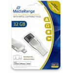 MEDIARANGE USB 3.0 COMBO FLASH DRIVE WITH APPLE LIGHTNING PLUG 32GB - (MR982)